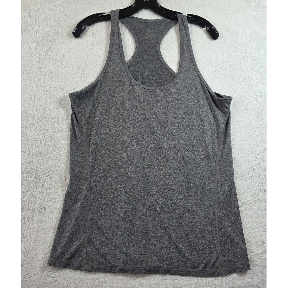 ICY ZONE Womens Tank Top Athletic Racerback Gray XXL Polyester Spandex Workout